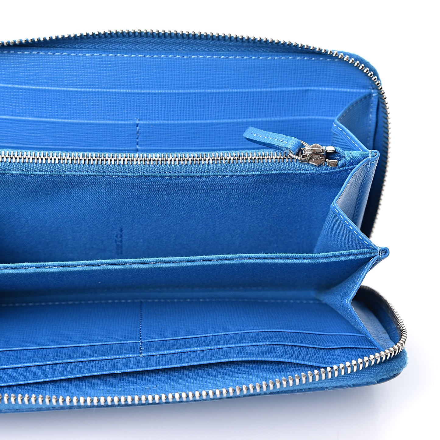 Vitello Elite Crystal Eye Monster Zip Around Wallet Royal Blue Papavero Multicolor