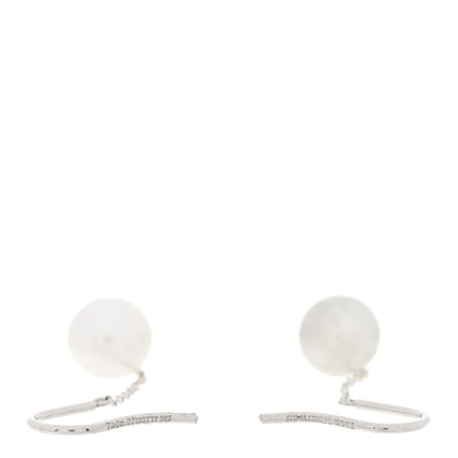 Tiffany Sterling Silver Pearl 8mm Elsa Peretti Pearls By The Yard Earrings 3 of 4