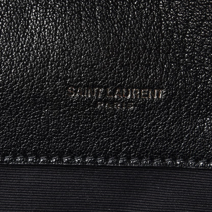 Saint Laurent Sheepskin Matelasse Chevron Monogram Large College Satchel Black 7 of 9