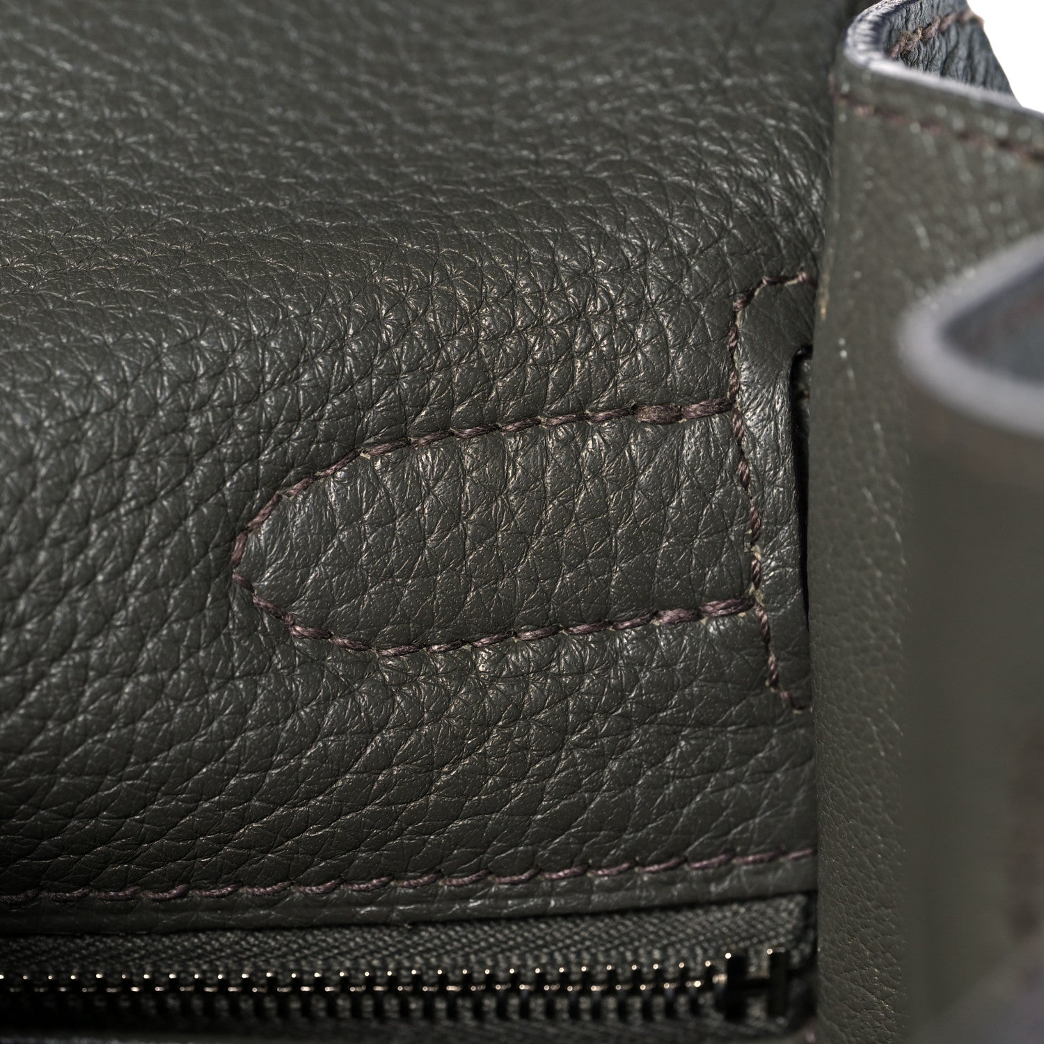 Hermes Taurillon Clemence Kelly Retourne 32 Vert De Gris 21 of 41