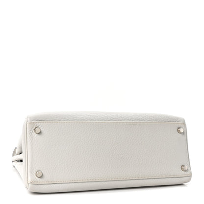 Hermes Taurillon Clemence Kelly Retourne 32 Gris Perle 4 of 11