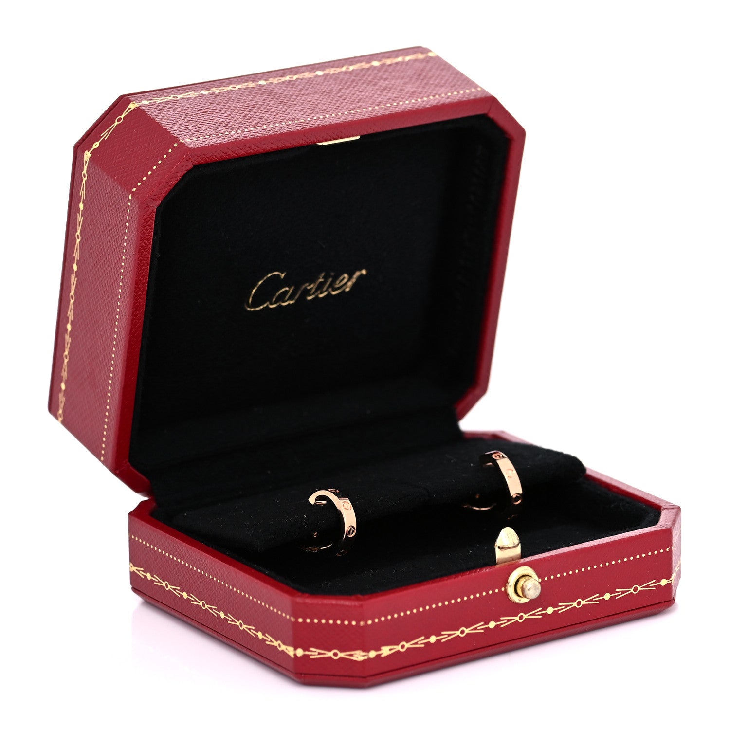 Cartier 18K Pink Gold Small LOVE Hoop Earrings 8 of 8
