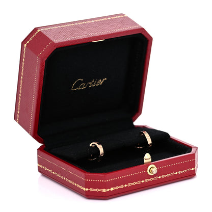 Cartier 18K Pink Gold Small LOVE Hoop Earrings 8 of 8