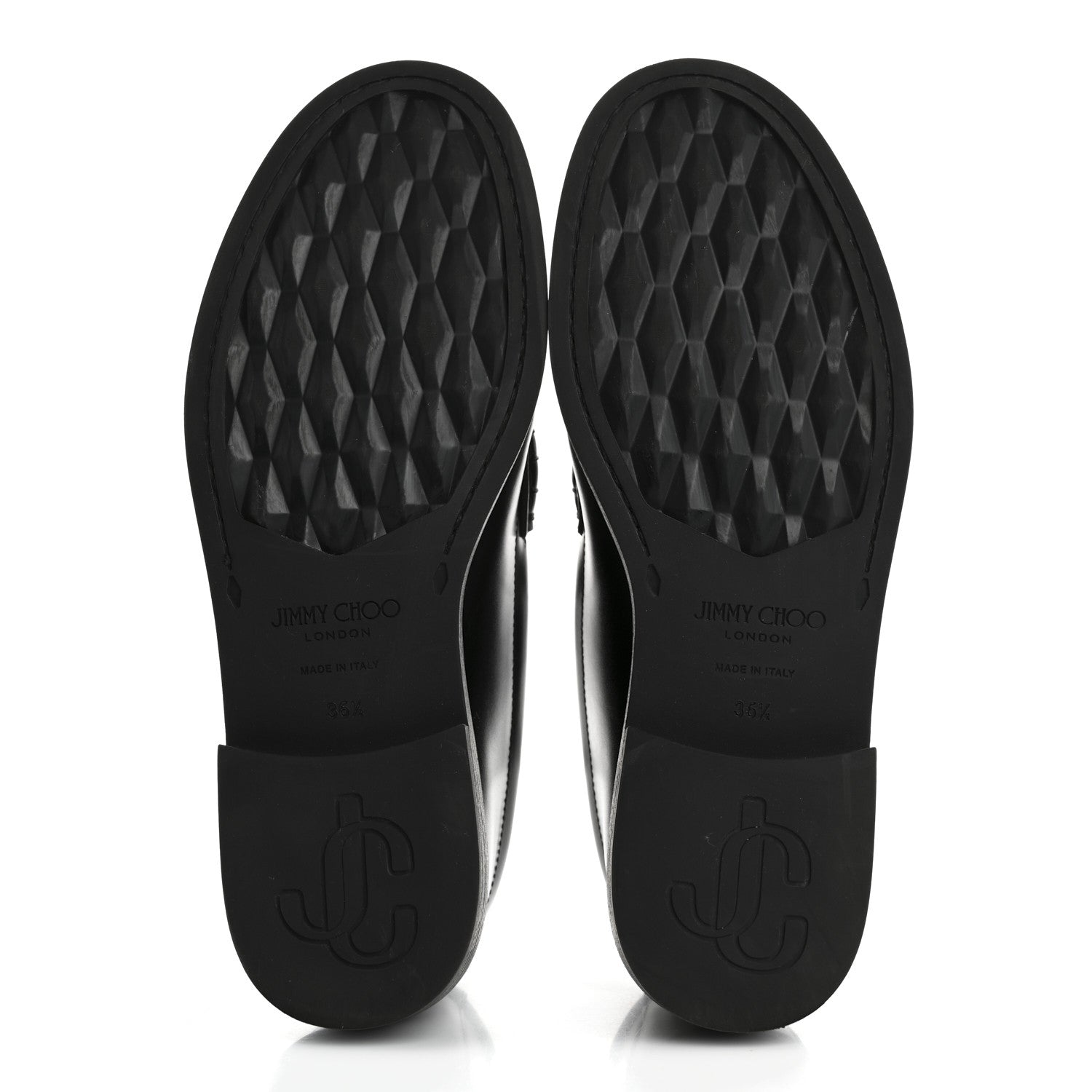Jimmy Choo Box Calfskin Addie Loafers 36.5 Black 6 of 11