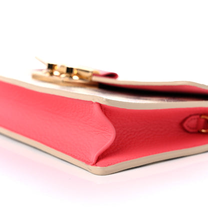 Louis Vuitton Damier Azur Croisette Chain Wallet Rose Papaye 8 of 8