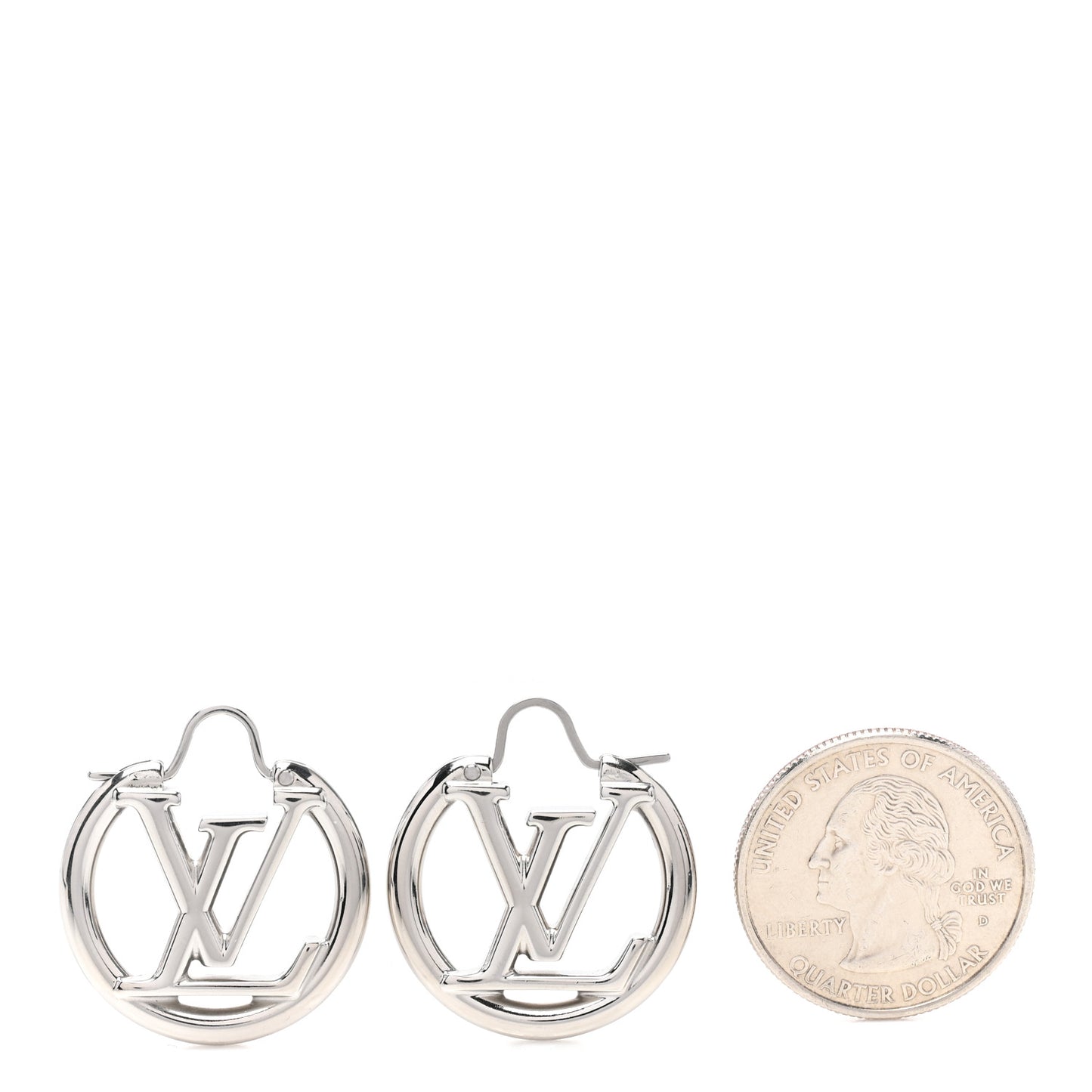 Palladium Small Louise Hoop Earrings Silver