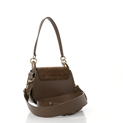 Chloe Calfskin Suede Small Tess Bag Army Green 3 of 13