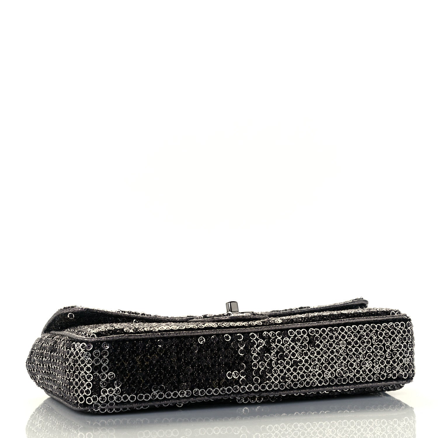 Chanel Sequin East West Flap Dark Silver 4 of 12