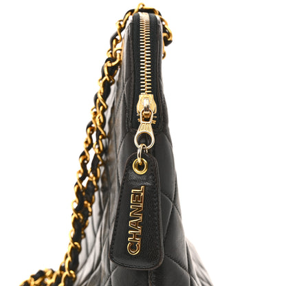 Chanel Lambskin Quilted Shoulder Bag Black 12 of 12