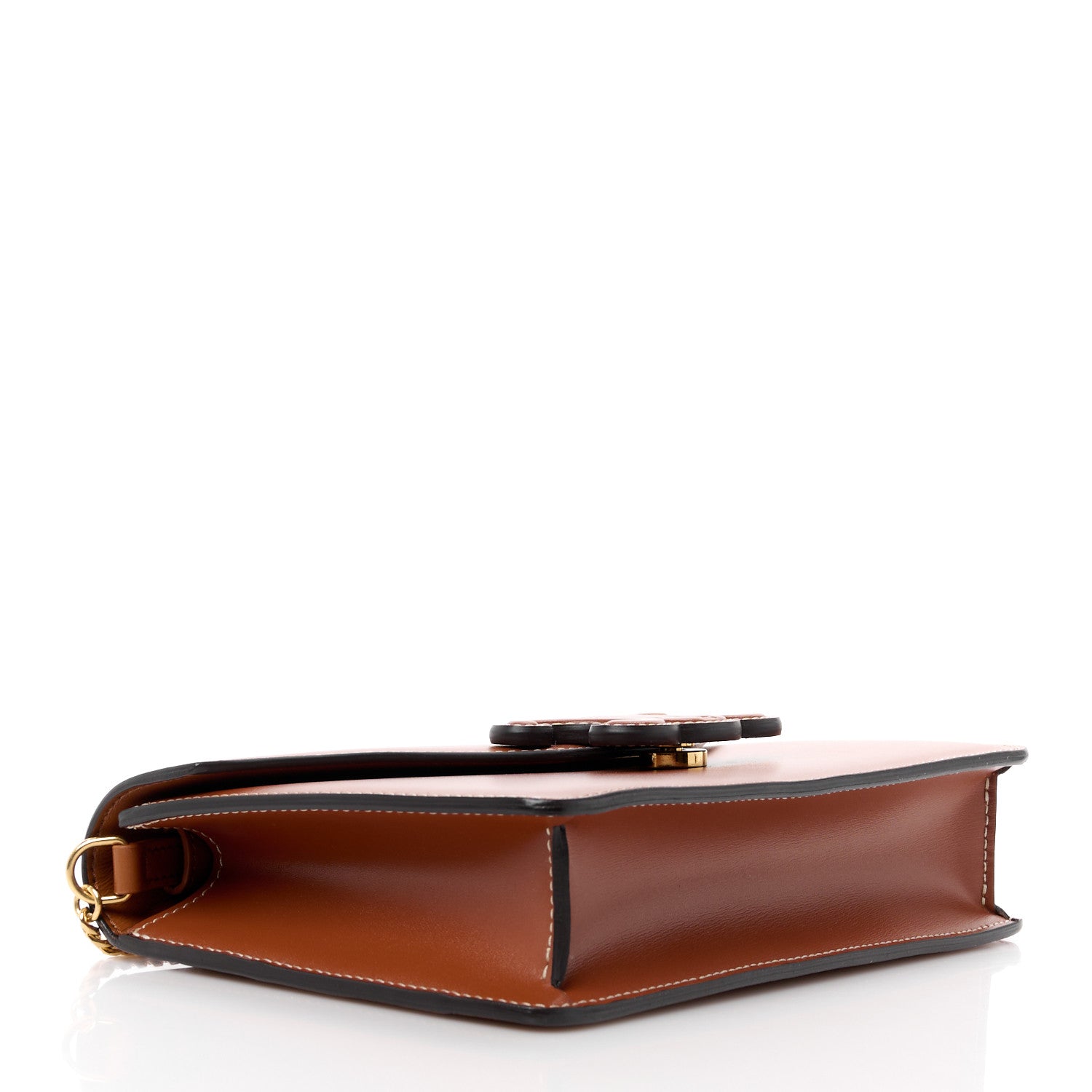 Celine Shiny Calfskin Triomphe Margo Wallet on Chain Gold 4 of 10