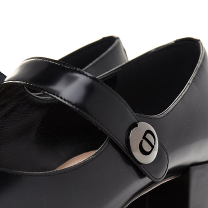 Christian Dior Brushed Calfskin Uniform 30mm Pumps 38 Black 9 of 10