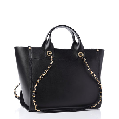 Chanel Caviar Small Studded Deauville Tote Black 3 of 10