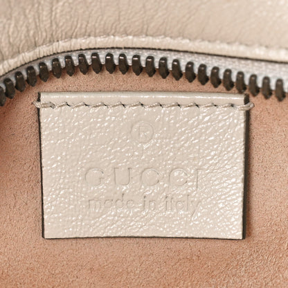 Gucci Calfskin Matelasse Mini GG Marmont Round Shoulder Bag White 7 of 13