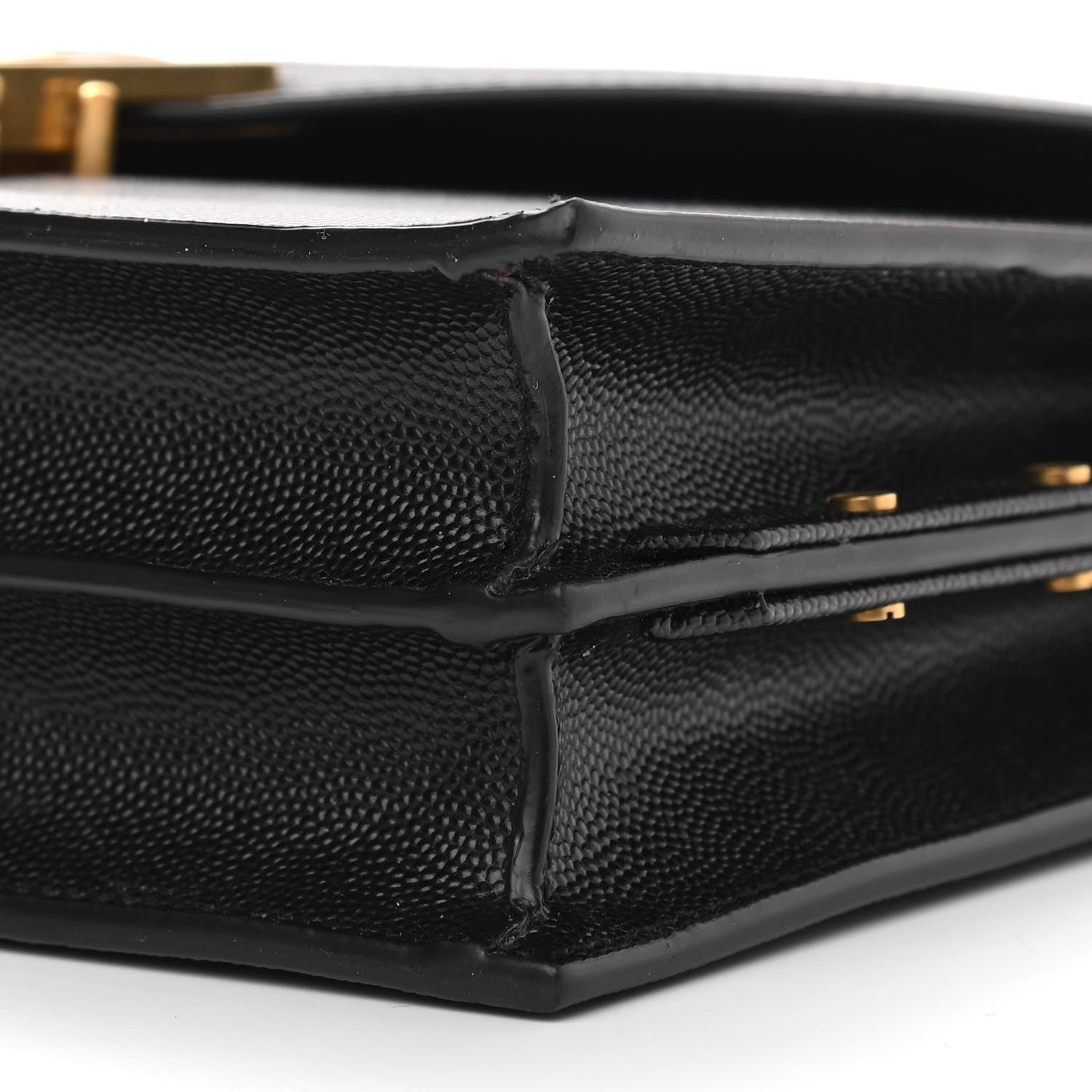 Saint Laurent Grain De Poudre Monogram Cassandra Clasp Bag Black Rouge Legion 9 of 11