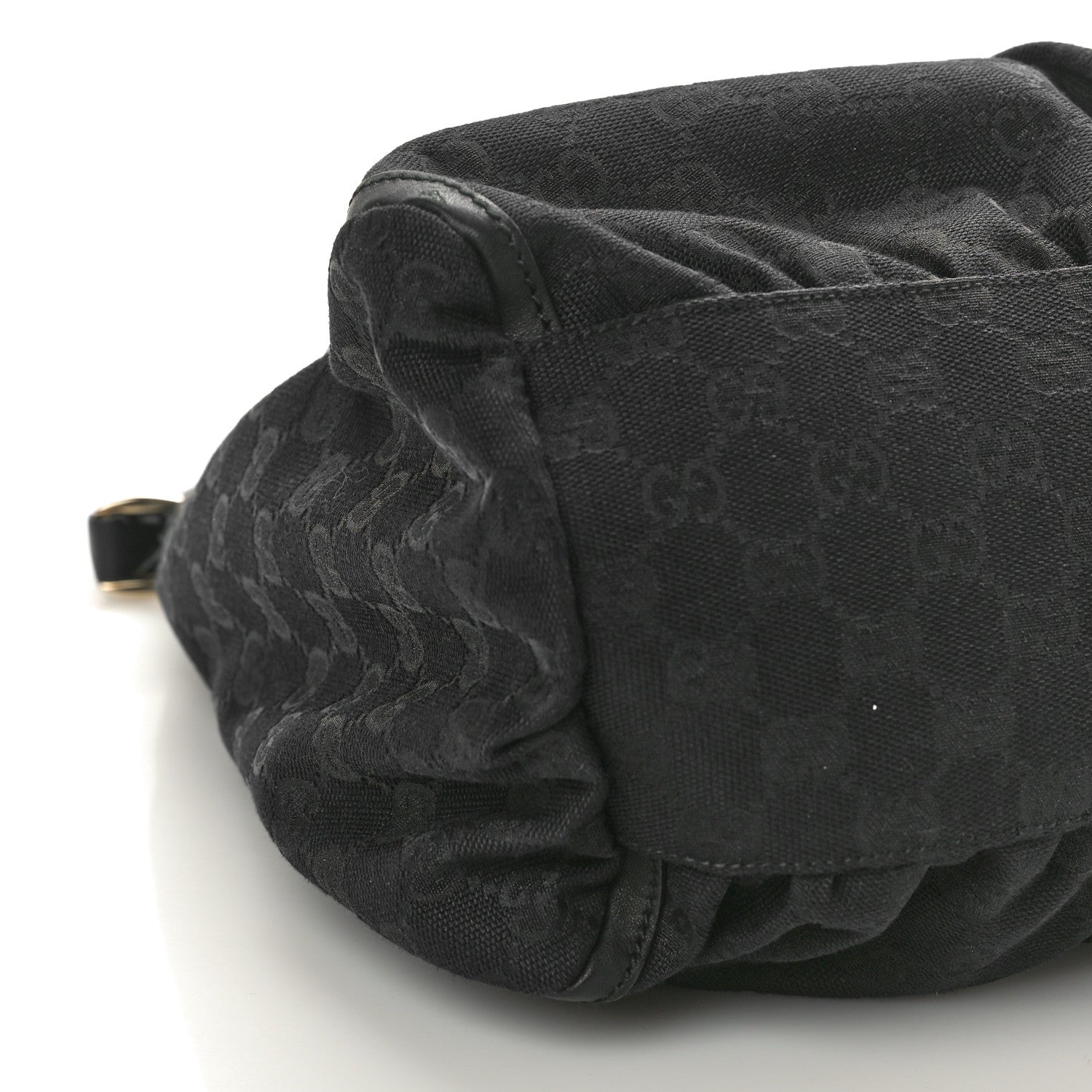 Gucci Monogram Large D Gold Ring Hobo Black 9 of 10