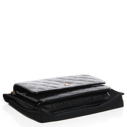 Chanel Caviar Quilted Wallet On Chain WOC Black 4 of 10