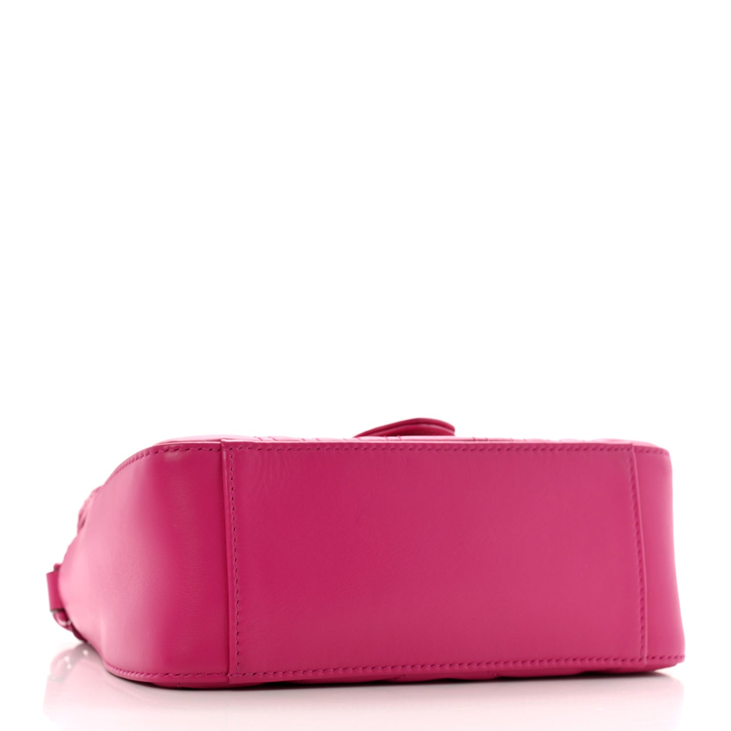 Calfskin Matelasse Monochrome Mini GG Marmont Top Handle Shoulder Bag Classic Fuxia