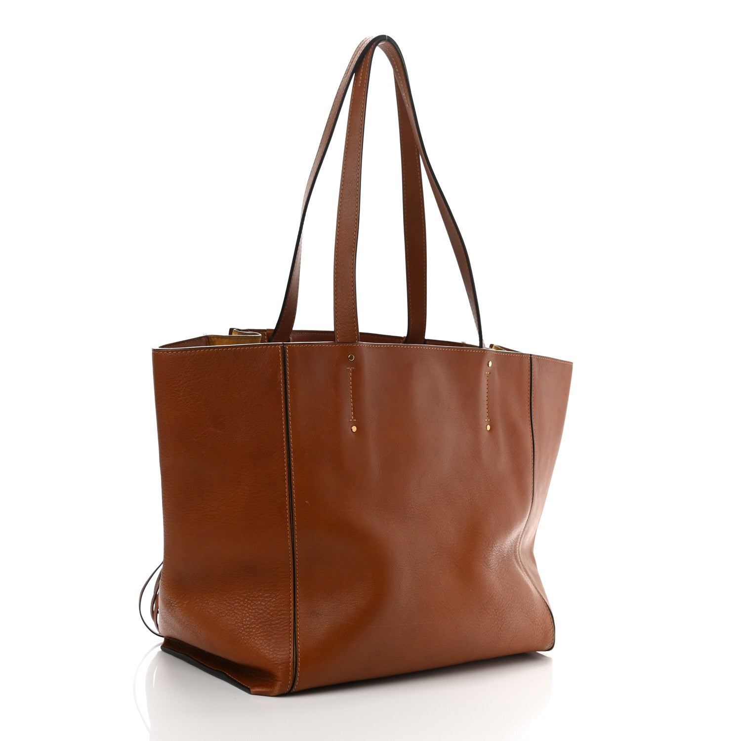 Chloe Smooth Calfskin Medium Milo Shopping Tote Caramel 3 of 7