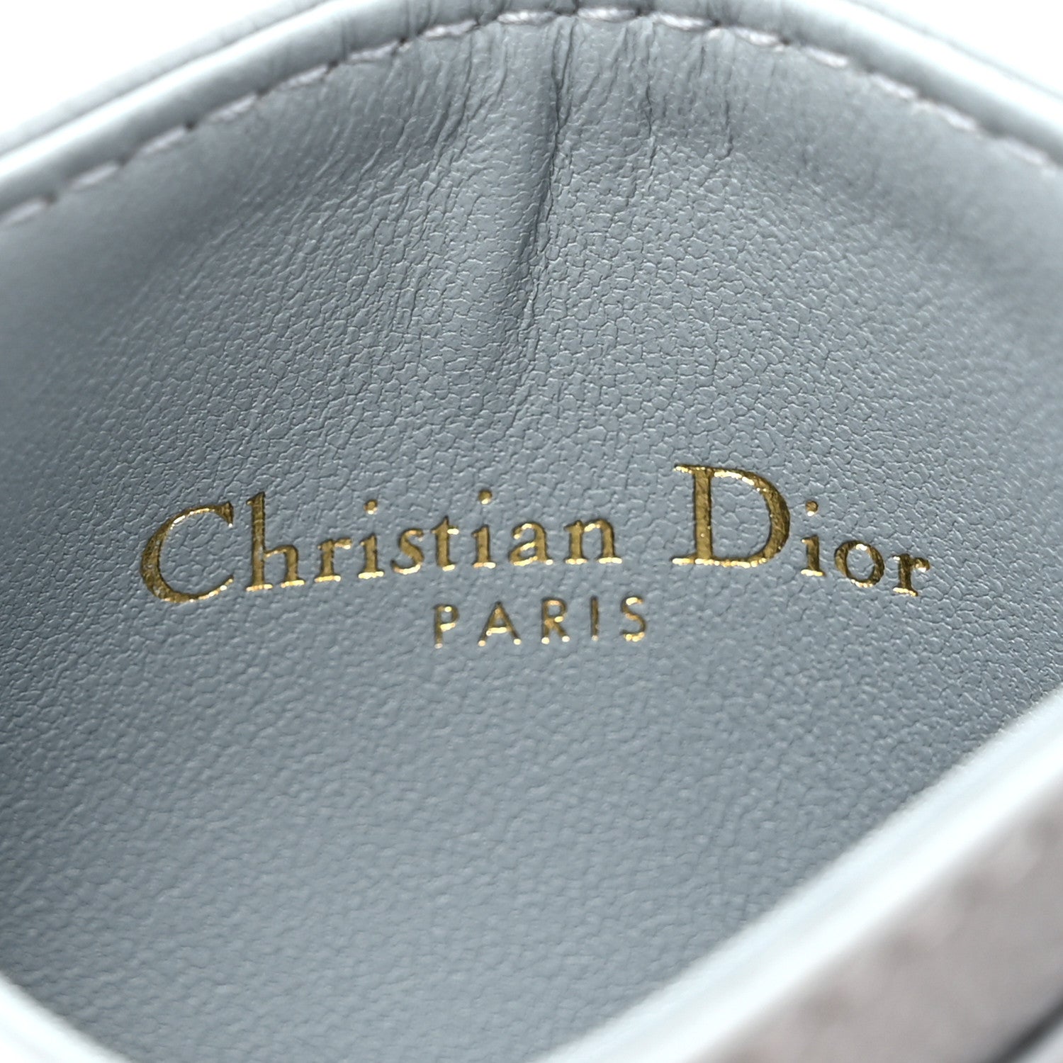 Christian Dior Supple Calfskin Cannage Caro Five-Slot Card Holder Cloud Blue 6 of 10