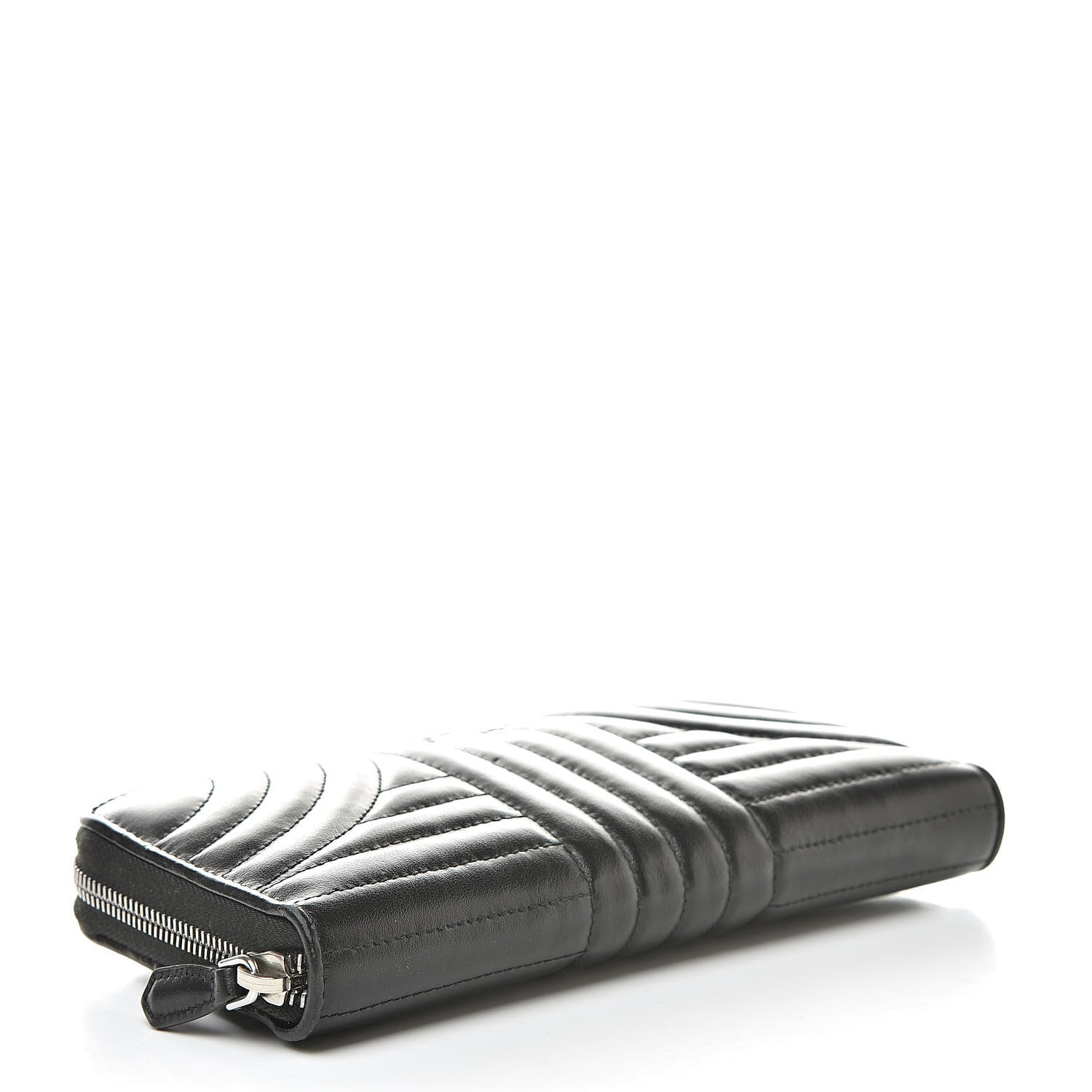 Prada Soft Calfskin Diagramme Zip Around Wallet Black 4 of 11