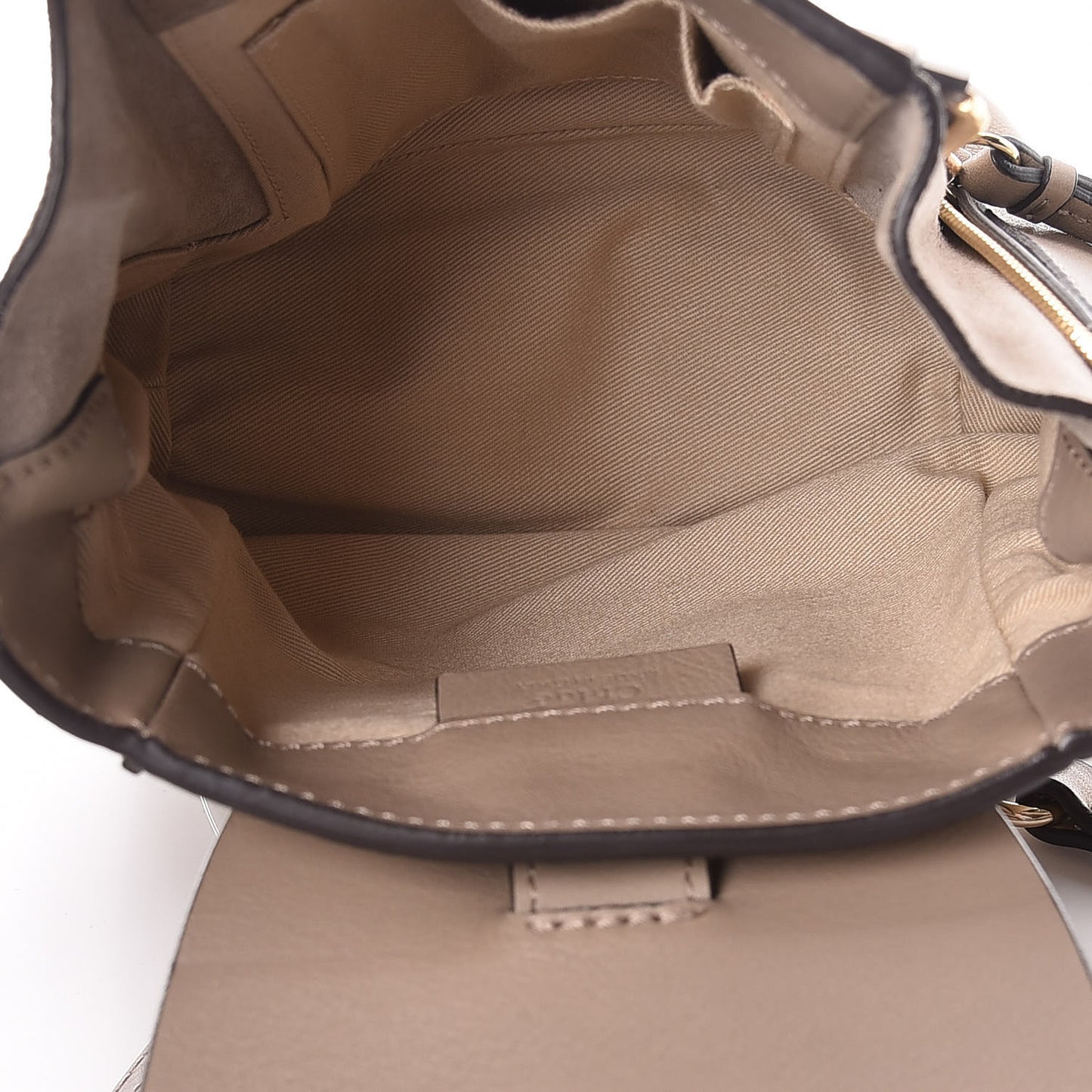 Suede Calfskin Mini Faye Backpack Motty Grey