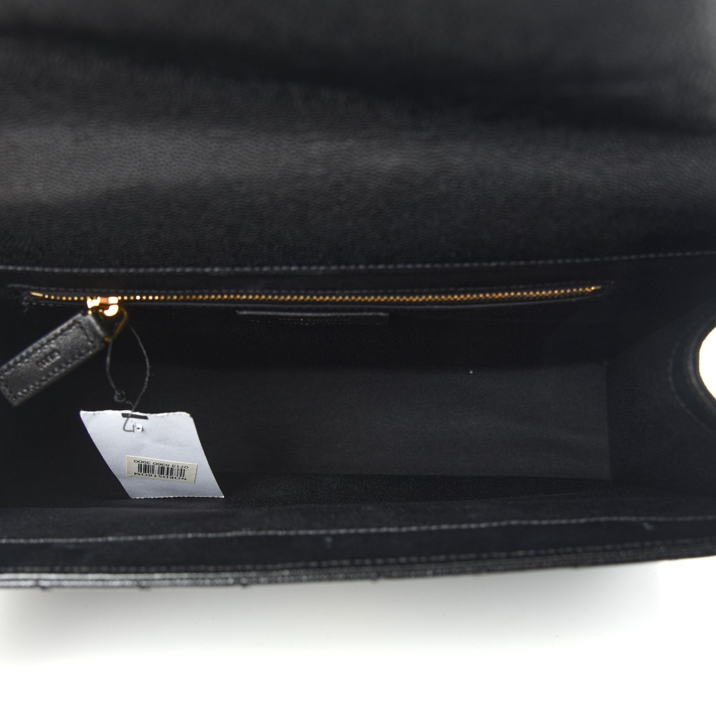Grain De Poudre Matelasse Chevron Large Monogram Satchel Black