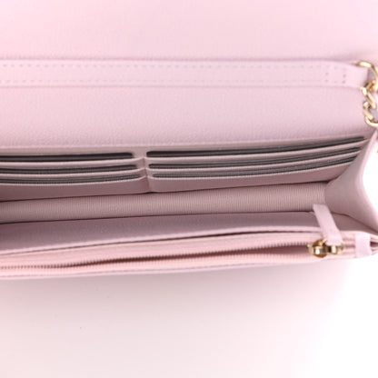 Chanel Caviar Quilted Tiny CC Wallet On Chain WOC Light Pink 4 of 11
