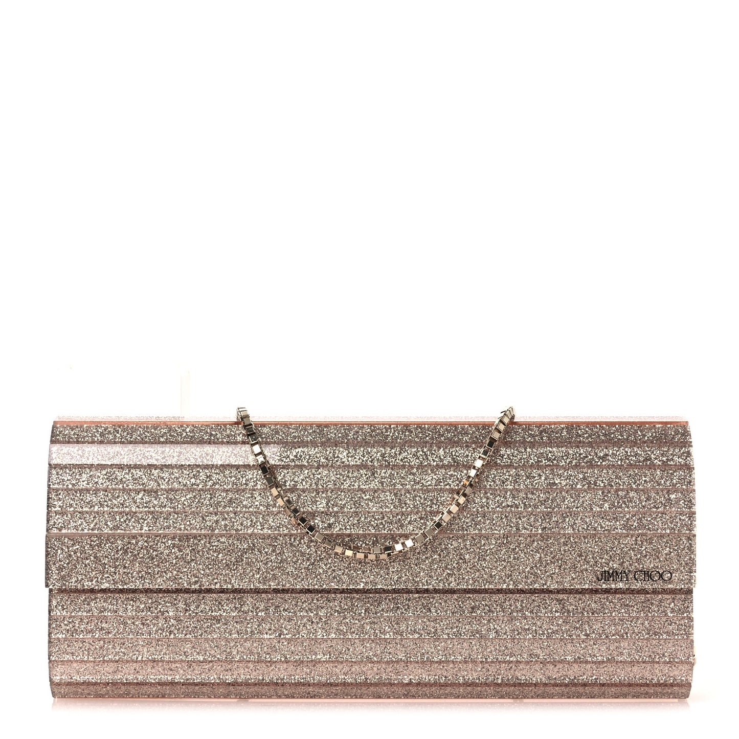 Acrylic Glitter Sweetie Clutch Rose Gold