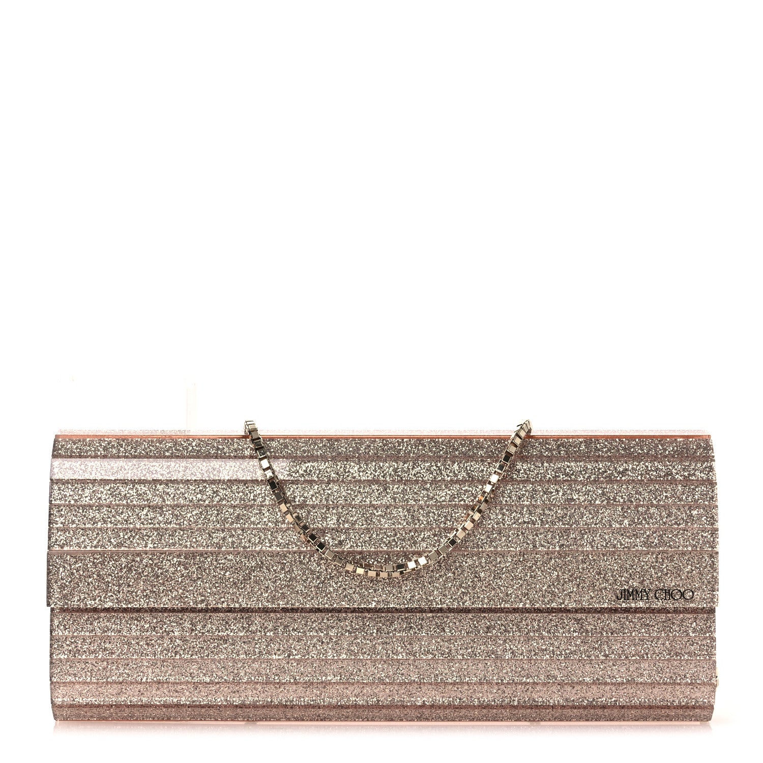 Jimmy Choo Acrylic Glitter Sweetie Clutch Rose Gold 1 of 13