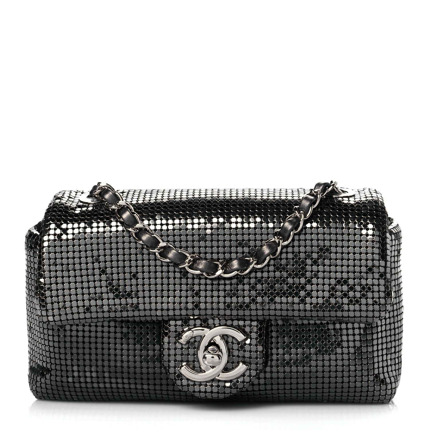 Chanel Faded Metallic Mesh Extra Mini Flap Silver 1 of 10