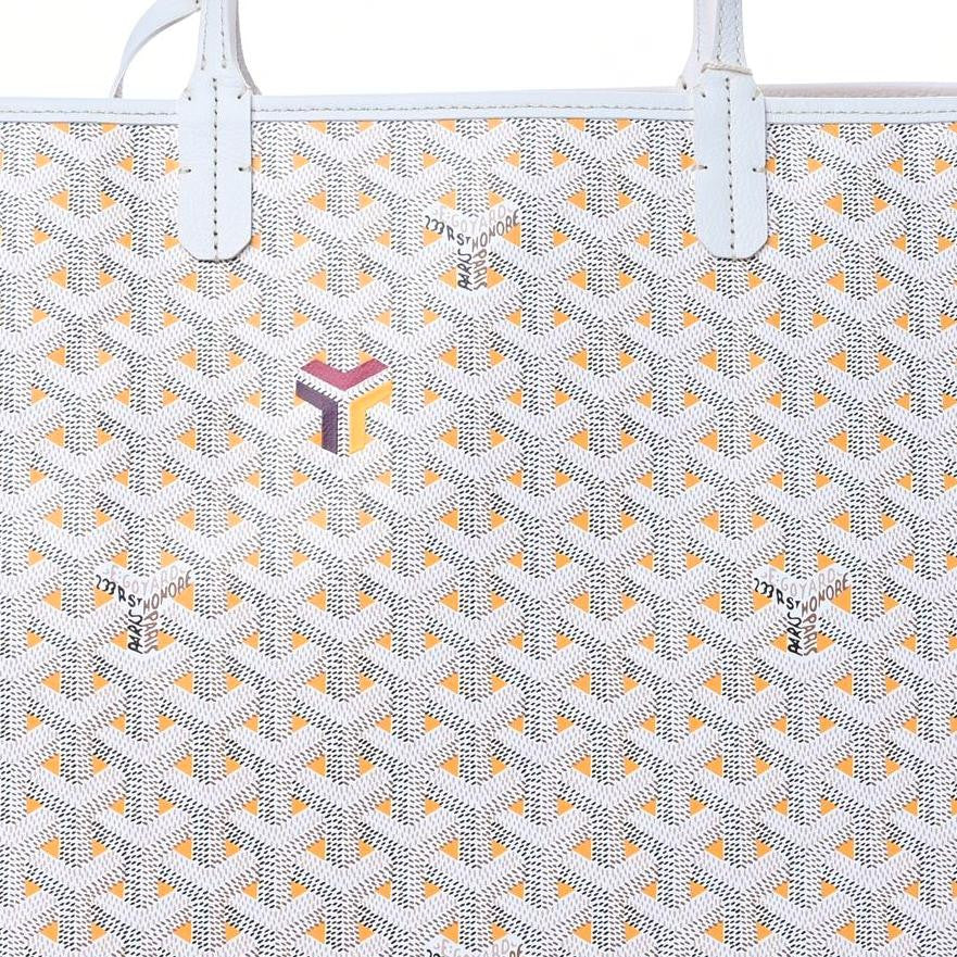 Goyard Goyardine Saint Louis Claire Voie PM White Orange 8 of 8