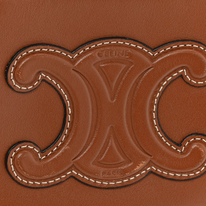 Celine Smooth Calfskin Cuir Triomphe Coin and Card Pouch With Hook Tan 12 of 12