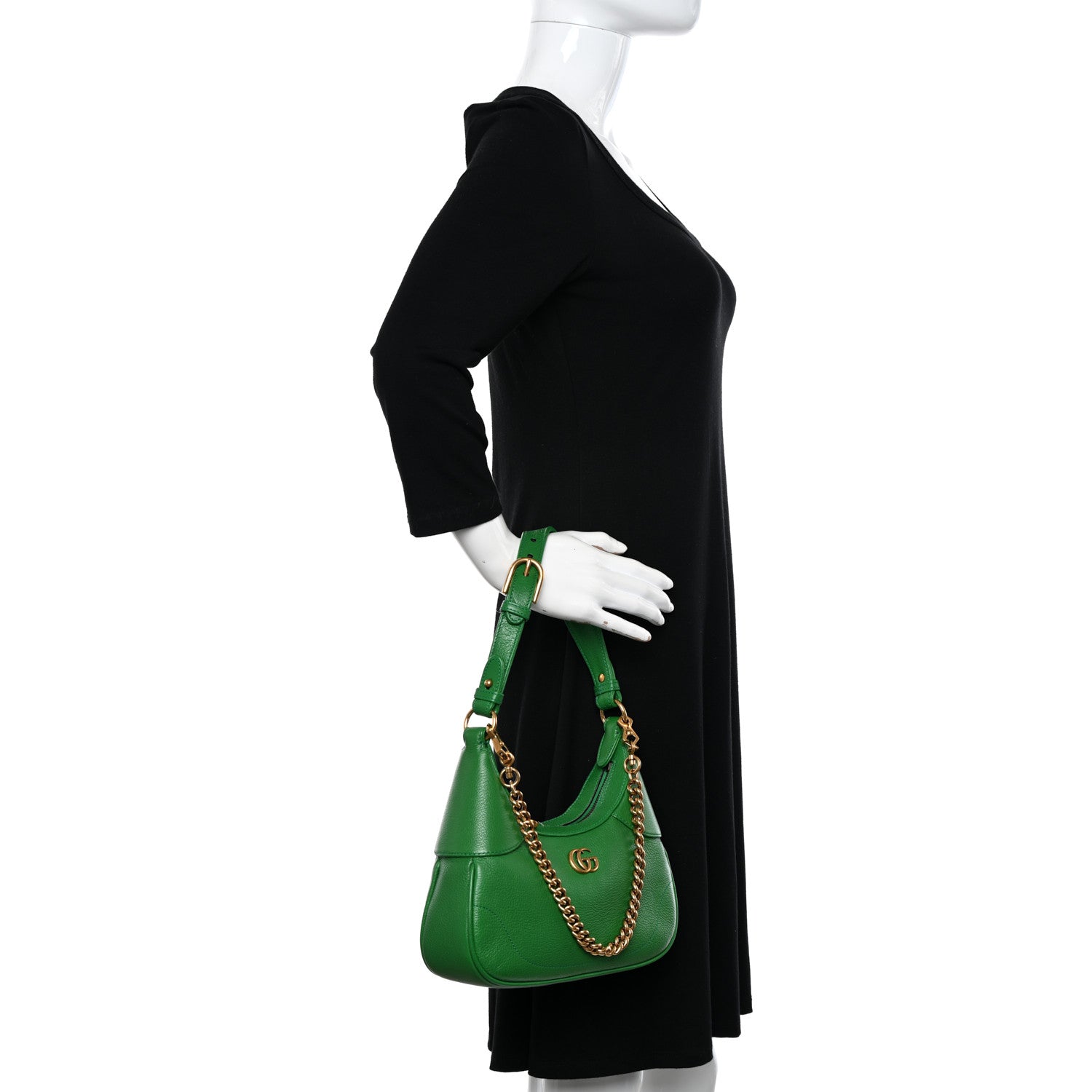 Gucci Goatskin Small Aphrodite Shoulder Bag New Shamarock 2 of 13