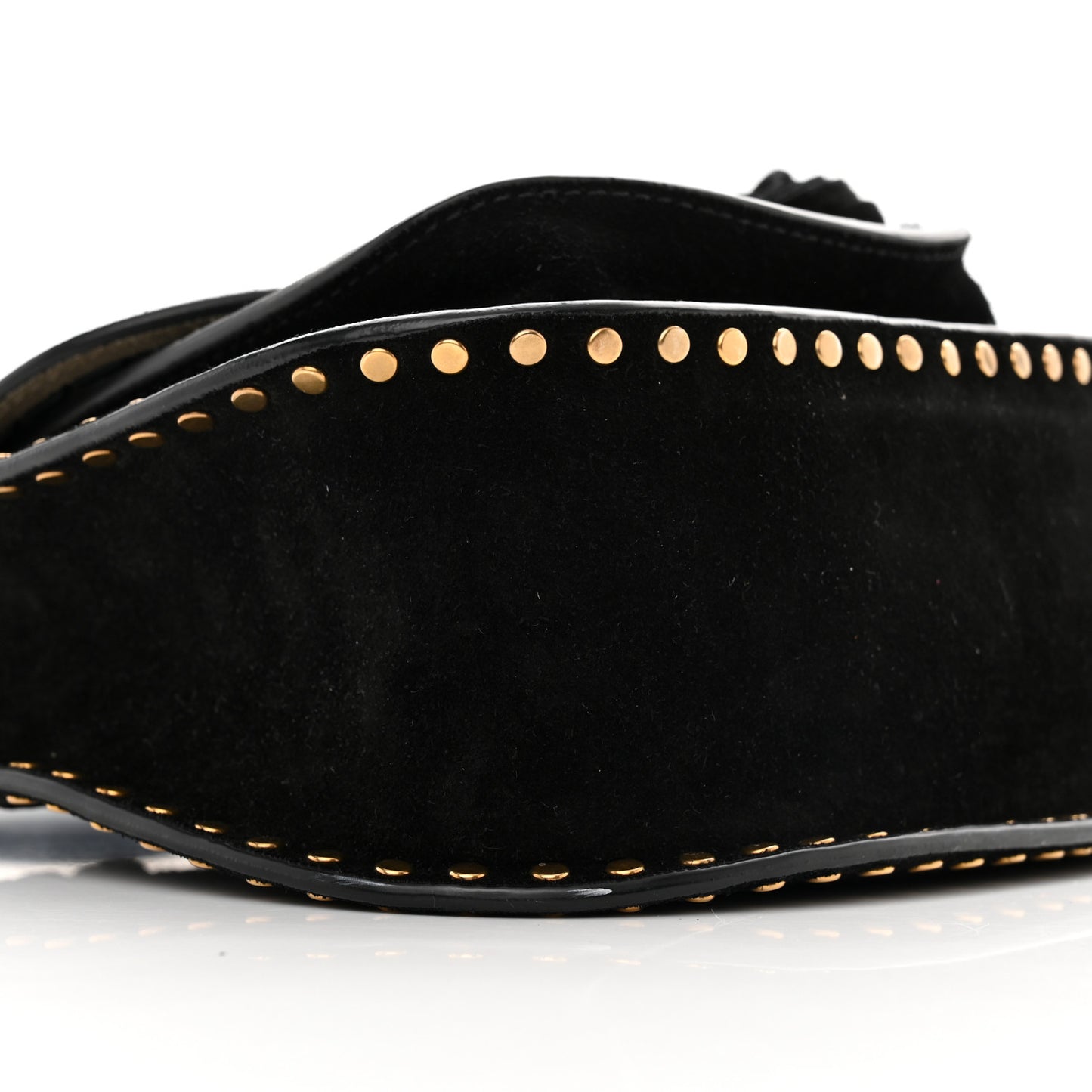 Suede Calfskin Braided Mini Hudson Shoulder Bag Black