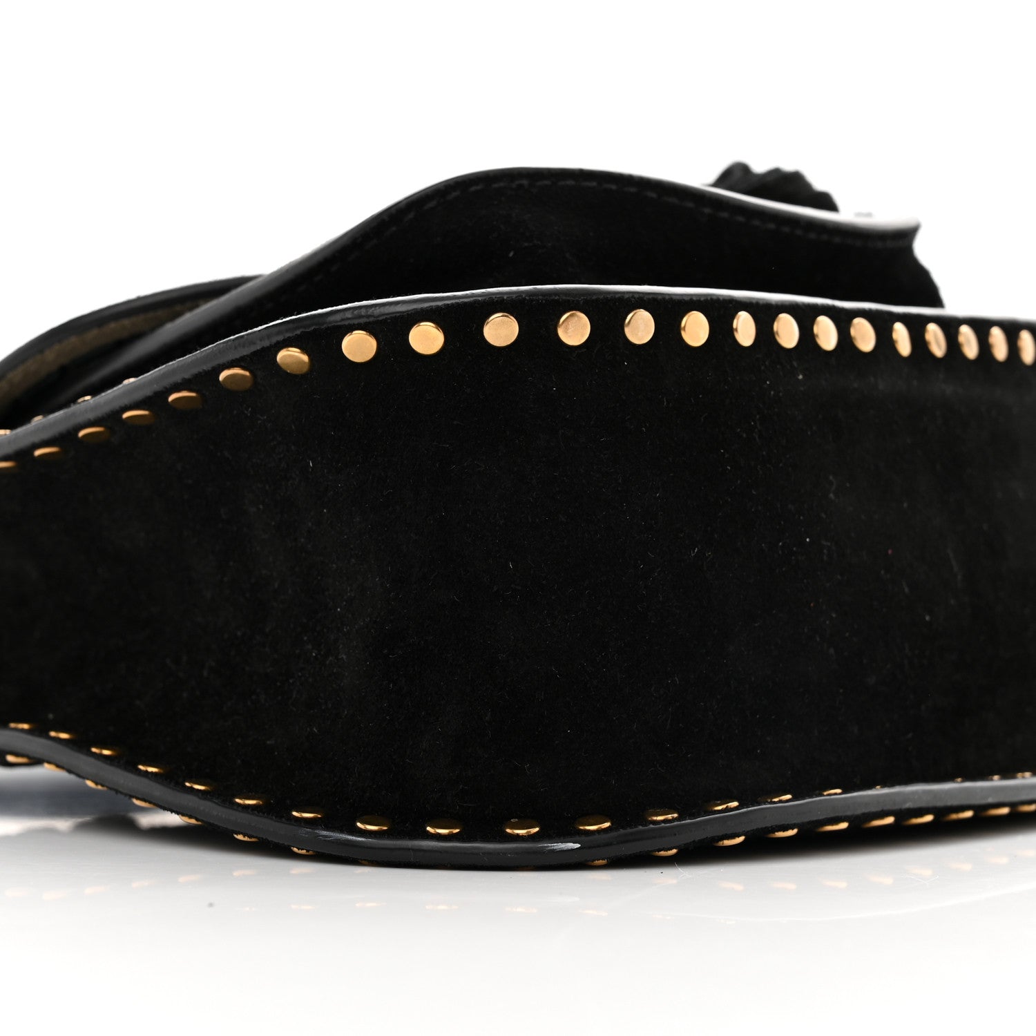 Chloe Suede Calfskin Braided Mini Hudson Shoulder Bag Black 8 of 9