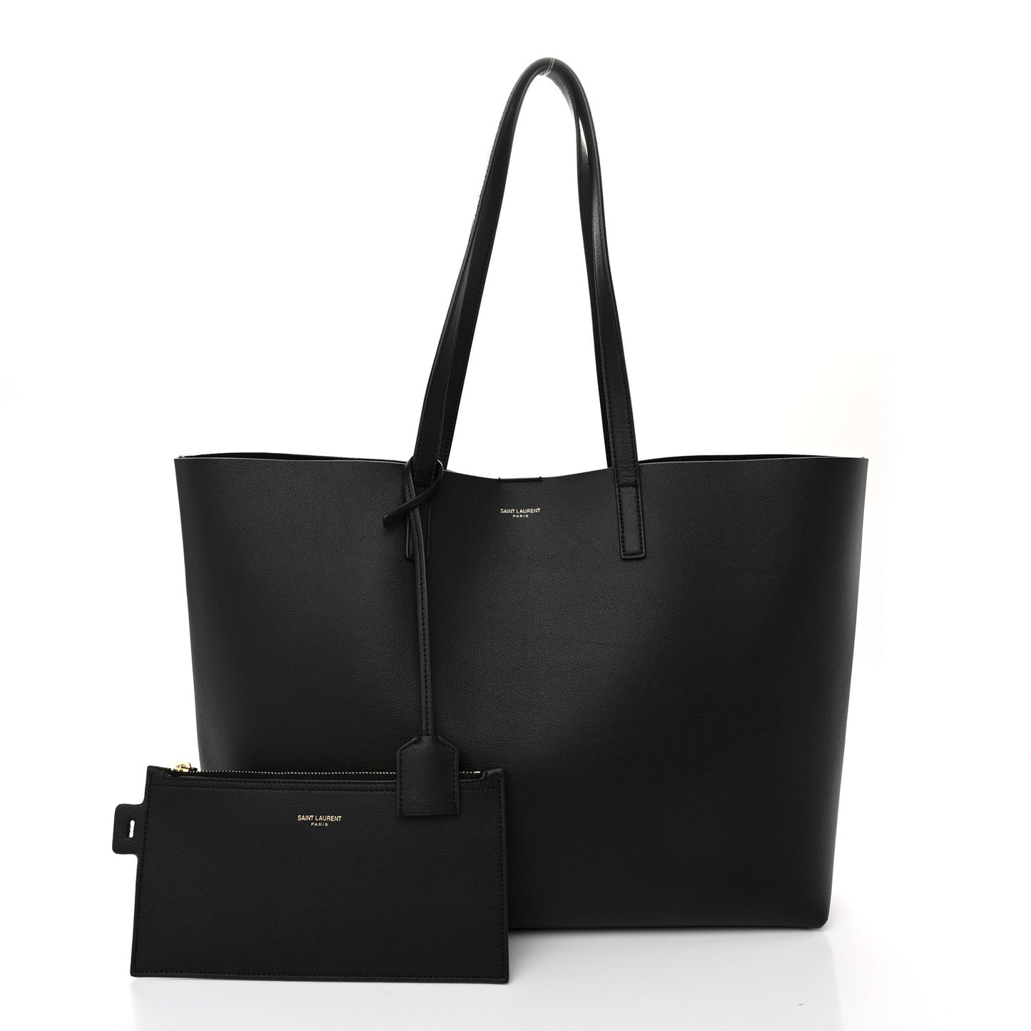 Calfskin Large Shopping Tote Black