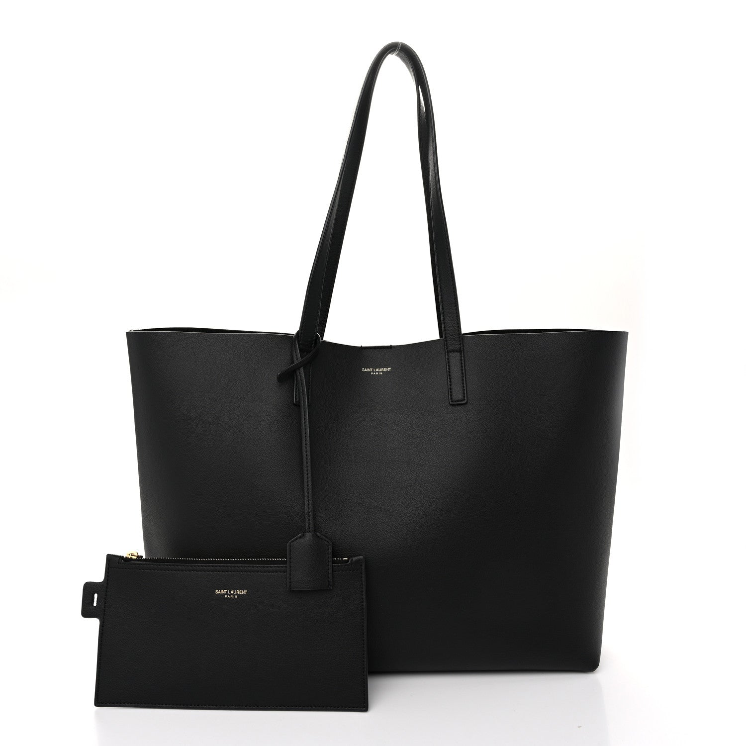 Saint Laurent Calfskin Large Shopping Tote Black 3 of 11