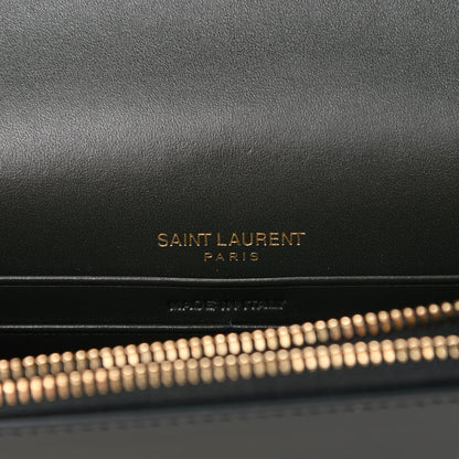 Saint Laurent Smooth Calfskin Classic Monogram Kate Tassel Chain Wallet Dark Leaf 8 of 10