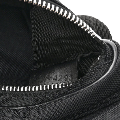 Celine Cotton Gabardine Logo Print Trekking Belt Bag Black 8 of 11
