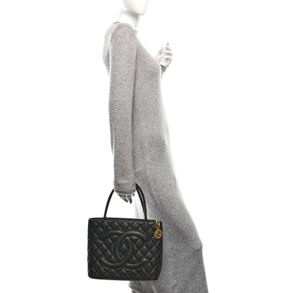Chanel Caviar Quilted Medallion Tote Black 2 of 10