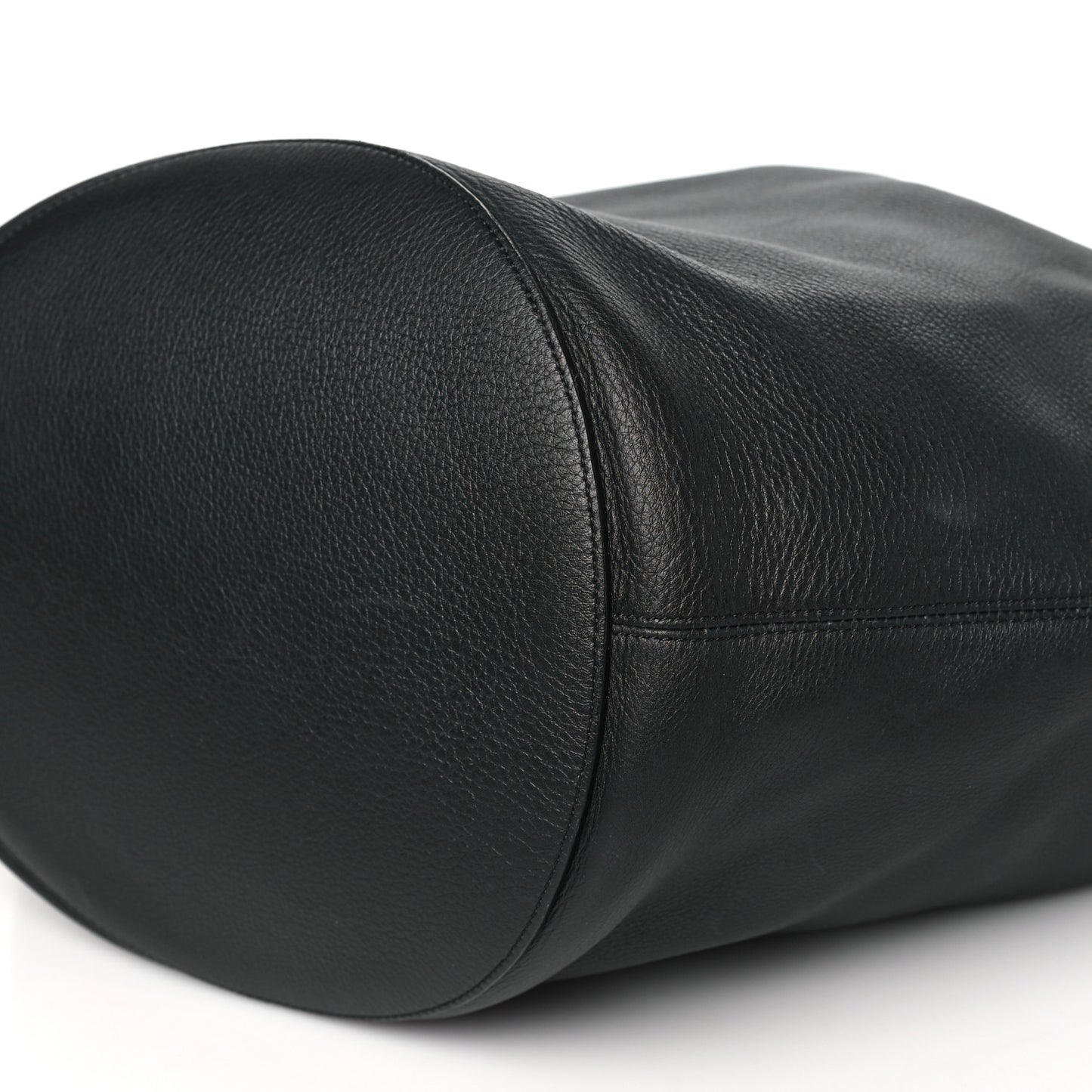 Pebbled Sport Calfskin Medium Lotus Tote Black