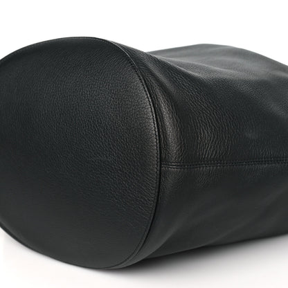 Khaite Pebbled Sport Calfskin Medium Lotus Tote Black 10 of 10