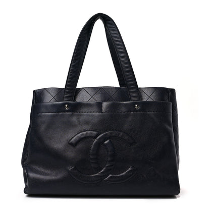 Chanel Caviar Executive Cerf Shopper Tote Navy 1 of 8