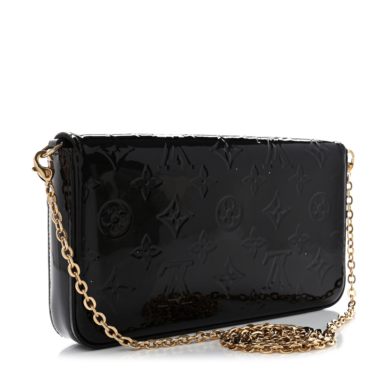 Louis Vuitton Vernis Pochette Felicie Chain Wallet Amarante 4 of 12
