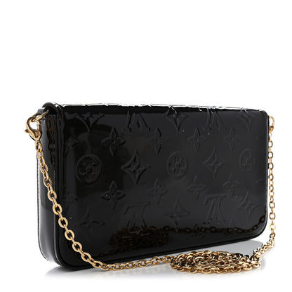 Louis Vuitton Vernis Pochette Felicie Chain Wallet Amarante 4 of 12