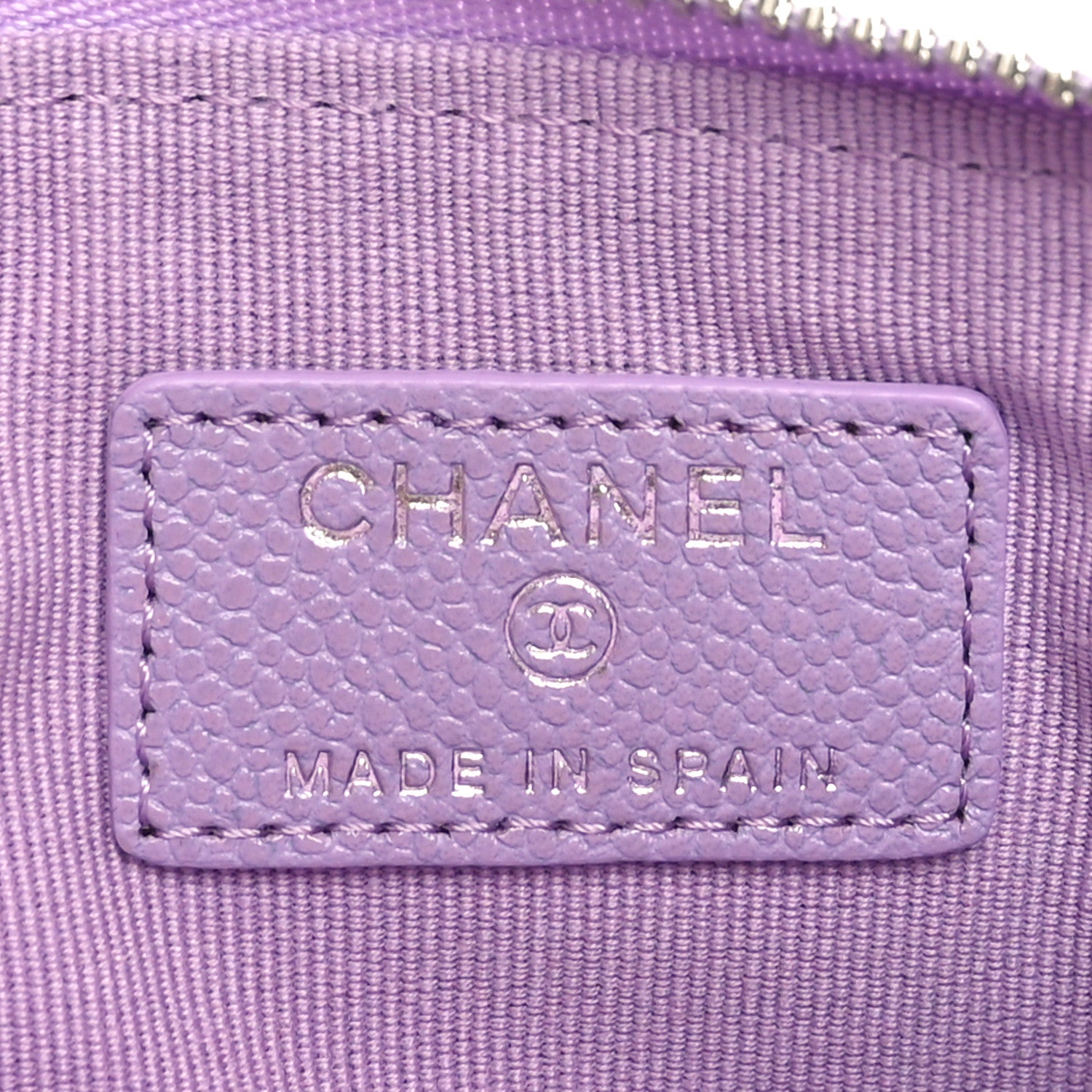 Chanel Caviar Quilted Small Cosmetic Case Light Purple 6 of 8