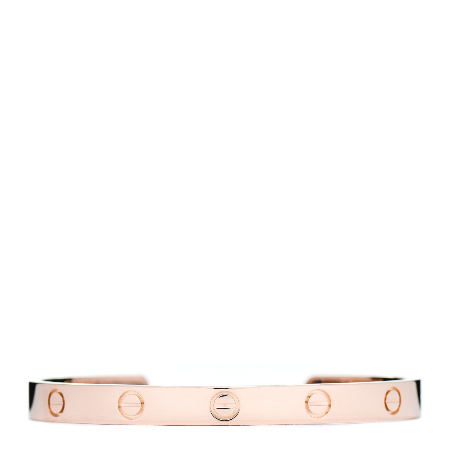 Cartier 18K Pink Gold LOVE Cuff Bracelet 18 1 of 5