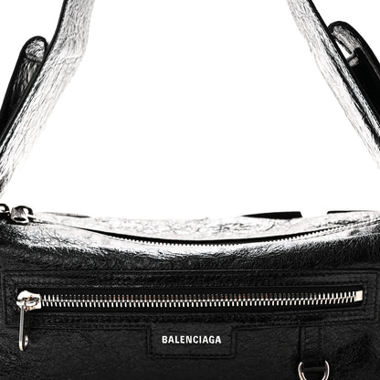 Balenciaga Agneau Arena Superbusy XS Sling Zip Shoulder Bag Black Black 7 of 9