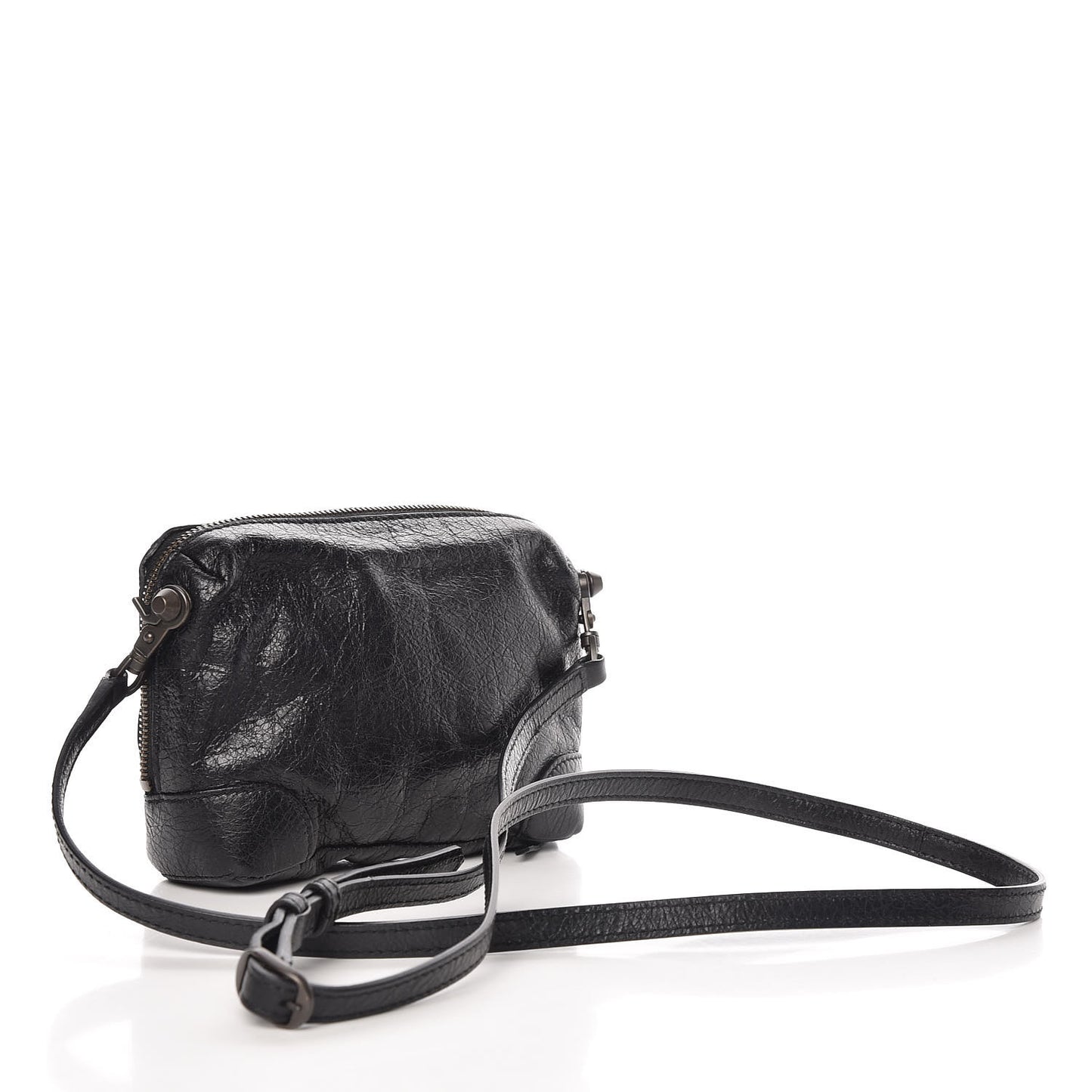 Agneau Classic Hardware XS Reporter Crossbody Black