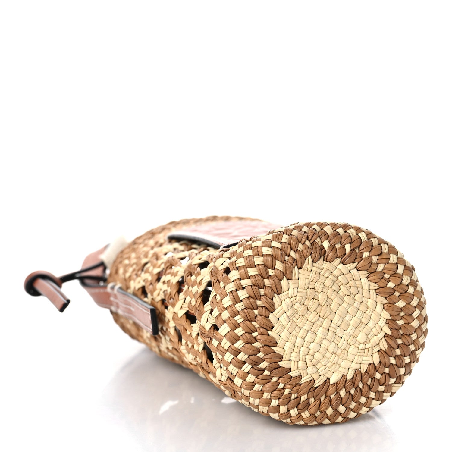 Loewe Calfskin Raffia Paulas Ibiza Bucket Bag Natural Tan 4 of 7